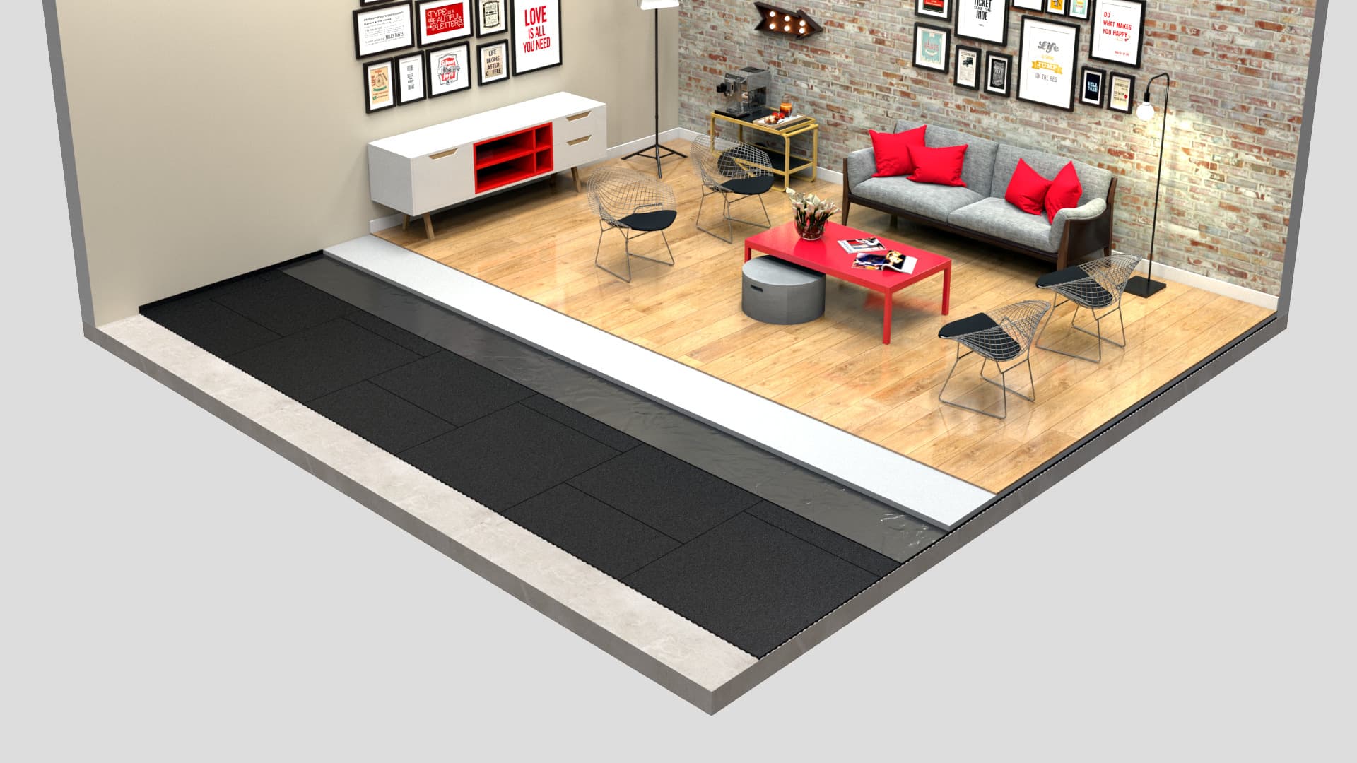 Contrapiso acústico